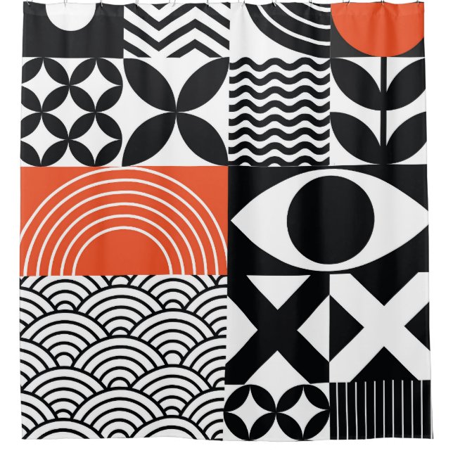 Rideaux De Douche Abstrait moderne : toile de design artistique. (Devant)