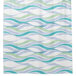 Rideaux De Douche Abstrait Waves Lavender AJOUTER LA COULEUR Arrière