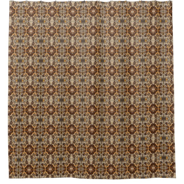 Rideaux De Douche Abstraite gelée Nature Rusty Brown (Devant)