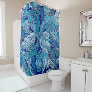 Rideaux De Douche Acanthus Blue, William Morris