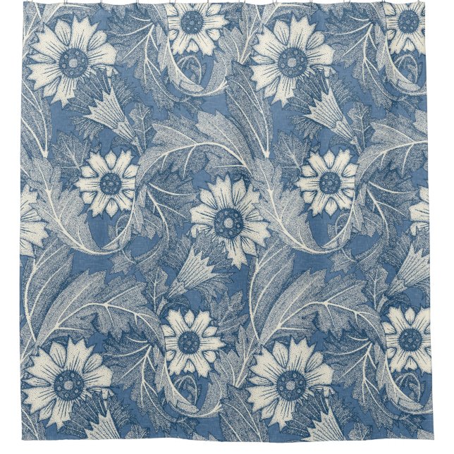 Rideaux De Douche acanthus cobalt denim (Devant)