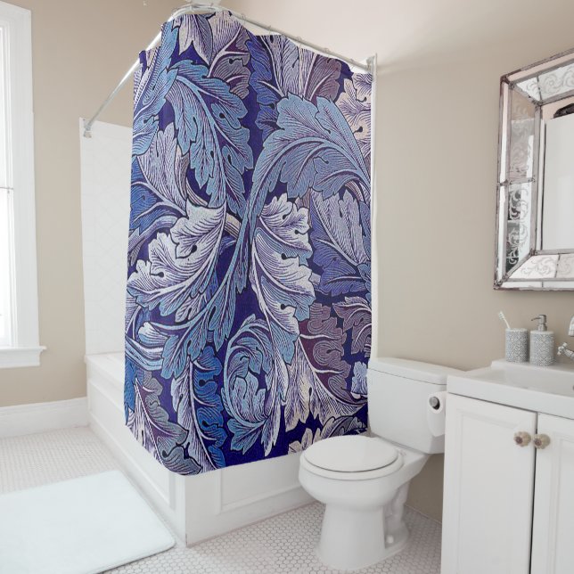 Rideaux De Douche Acanthus Purple, William Morris (En situation)