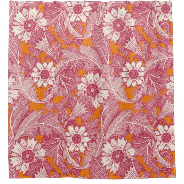 Rideaux De Douche acanthus viva magenta satsuma (Devant)