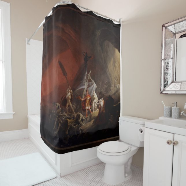 Rideaux De Douche Aeneas et Sibyl Old Masters Reproduction (En situation)