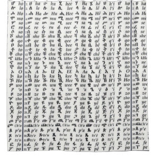 Rideaux De Douche Affiche amharique éthiopienne de Ge'ez Fidel