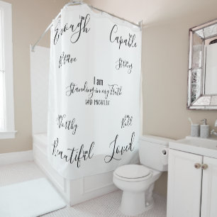 Rideaux De Douche Affirmations Vous Aimez Citation Inspirationnelle