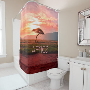 Rideaux De Douche Afrique Coucher de soleil