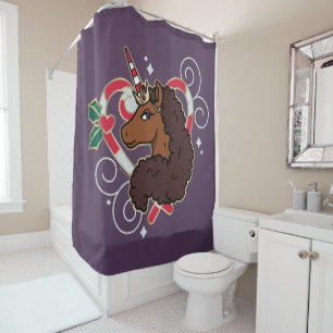Rideaux De Douche Afro Unicorn Sucre de canne Heart Holiday