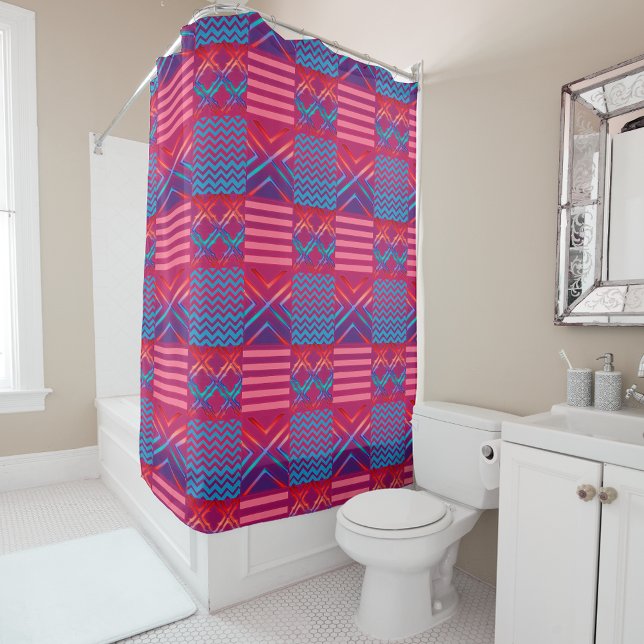 Rideaux De Douche Afrocentric Geometric Print Shower Curtain  (Créateur téléchargé)