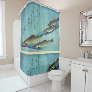 Rideaux De Douche Ai (truite) - Photos japonaises couleur Hiroshige