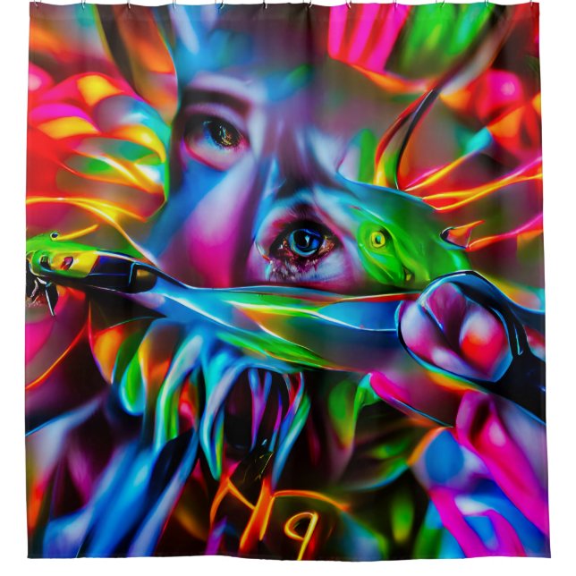 Rideaux De Douche Aichmophobie : Art Surréel Vivid (Devant)