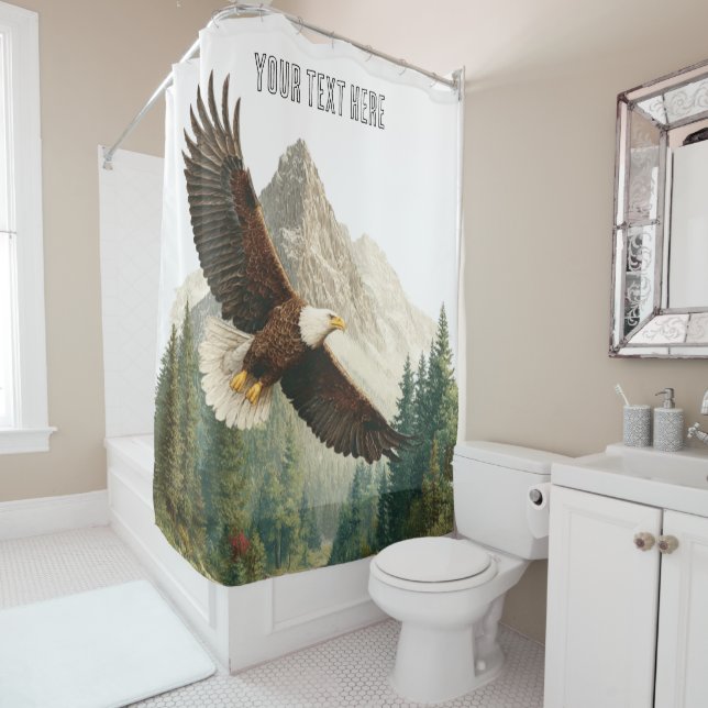 Rideaux De Douche Aigle  (En situation)