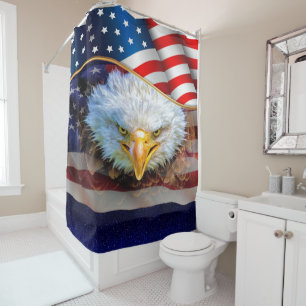 Rideaux De Douche Aigle puissant patriotique