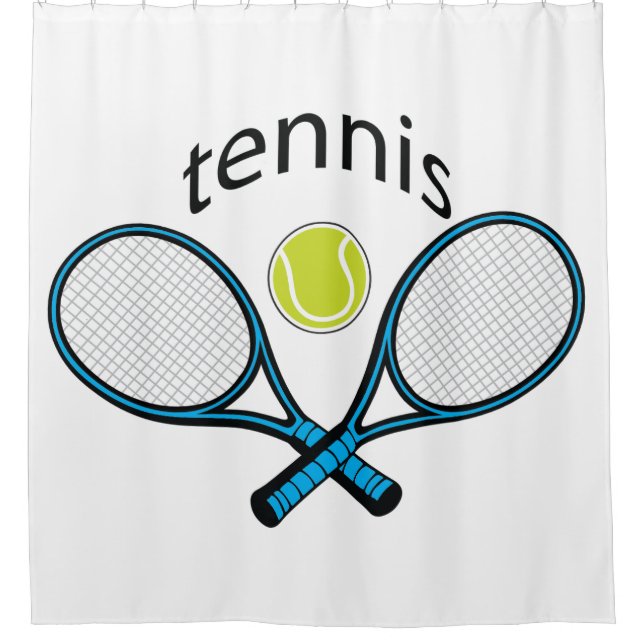 Rideaux De Douche Aime le tennis (Devant)