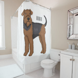 Rideaux De Douche Airedale terrier dog cartoon