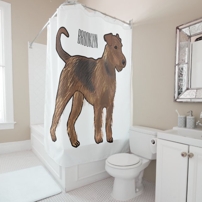 Rideaux De Douche Airedale terrier dog cartoon (En situation)