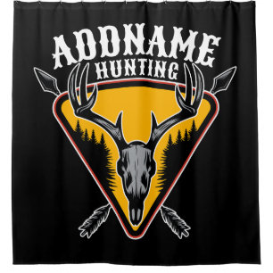 Rideaux De Douche AJOUTER NOM Hunter Elk Crâne Gros Antlers Chasse a