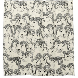 Rideaux De Douche Alaskan Dall mouton perle noire