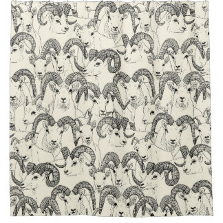 Rideaux De Douche Alaskan Dall mouton perle noire