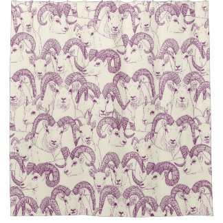 Rideaux De Douche Alaskan Dall mouton perle violette