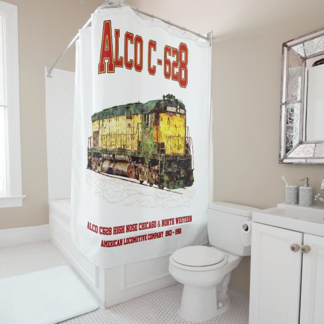 Rideaux De Douche Alco C-628 aka Alco Century 628 Diesel Locomotive (En situation)