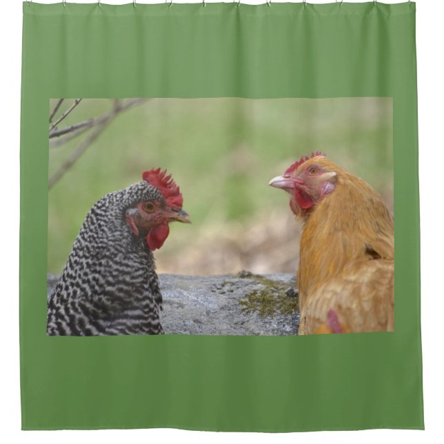 Rideaux De Douche Alerte au poulet Hawk (Devant)
