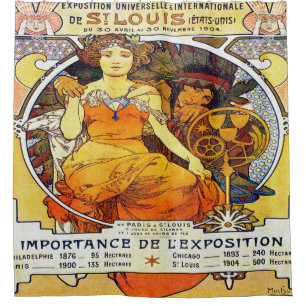 Rideaux De Douche Alfons Mucha 1903 Exposition Universelle