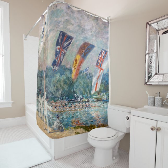 Rideaux De Douche Alfred Sisley - Régates à Molesey (En situation)
