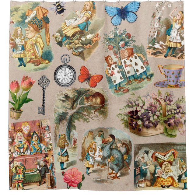 Rideaux De Douche Alice à Wonderland Cheshire Cat Characters (Devant)