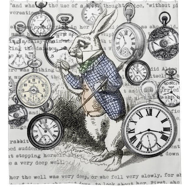 Rideaux De Douche Alice de lapin blanc au pays des merveilles (Devant)