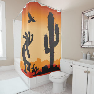 Rideaux De Douche Alien ou forme de vie Desert Kokopelli Douche ride