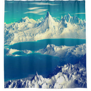 Rideaux De Douche Alien Planet - 3D ed Computer Artwork. Rochers et 