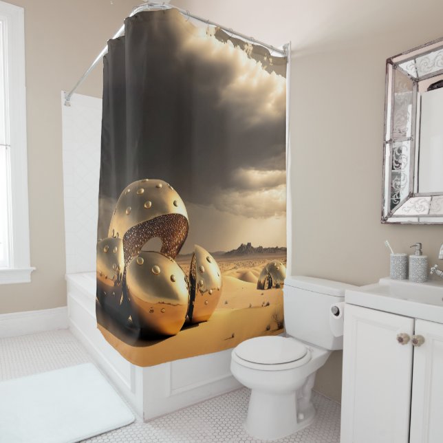 Rideaux De Douche Alien Relics in the Desert (En situation)