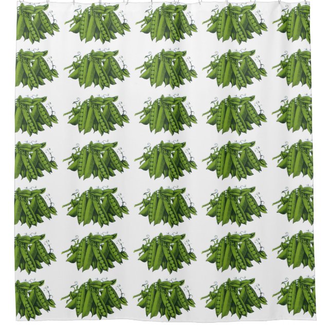 Rideaux De Douche Aliments Anciens, Légumes de Laitue à Feuille Vert (Devant)