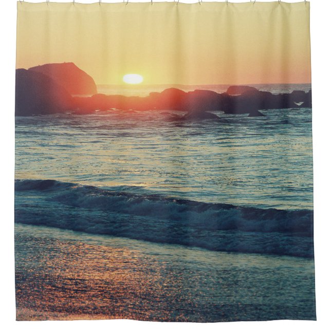 Rideaux De Douche Alors que le soleil se couche...... (Devant)