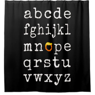 Rideaux De Douche Alphabet anti-Trump - Nope V