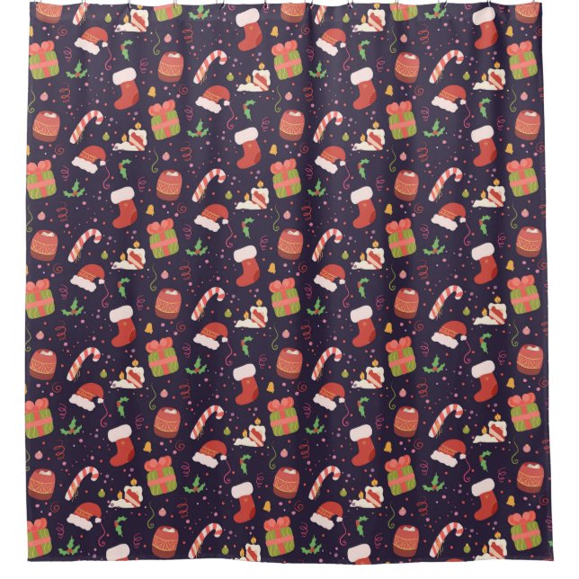 Rideaux De Douche Ambiance de Noël (Devant)
