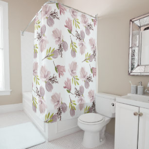 Rideaux De Douche Ambiance romantique aquarelle motif floral élégant