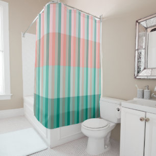 Rideaux De Douche Ambre rose doux Yucca et Arbor vert Trans