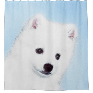 Rideaux De Douche American Eskimo Dog Painting - Original Dog Art