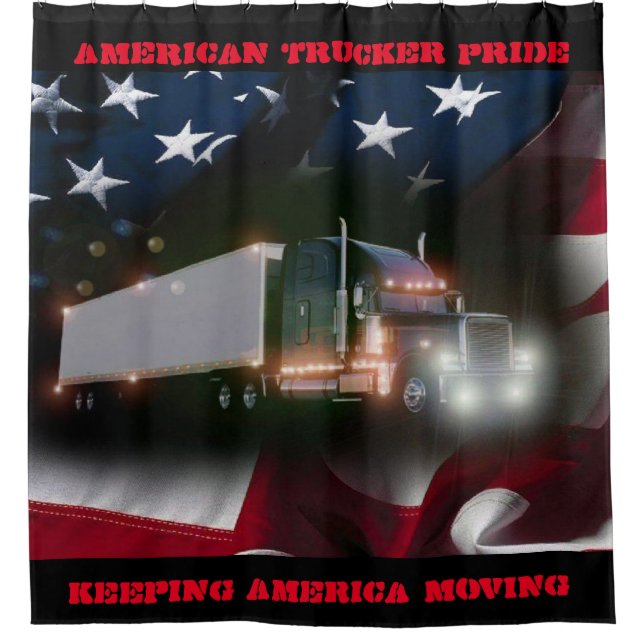 Rideaux De Douche American Trucker Pride (Devant)