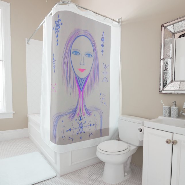 Rideaux De Douche Amina Galactic Being (En situation)