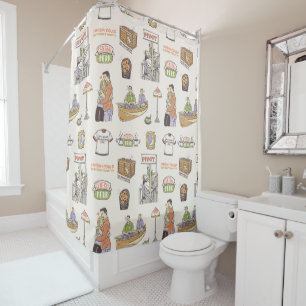Rideaux De Douche AMIS™   Icônes de dessin