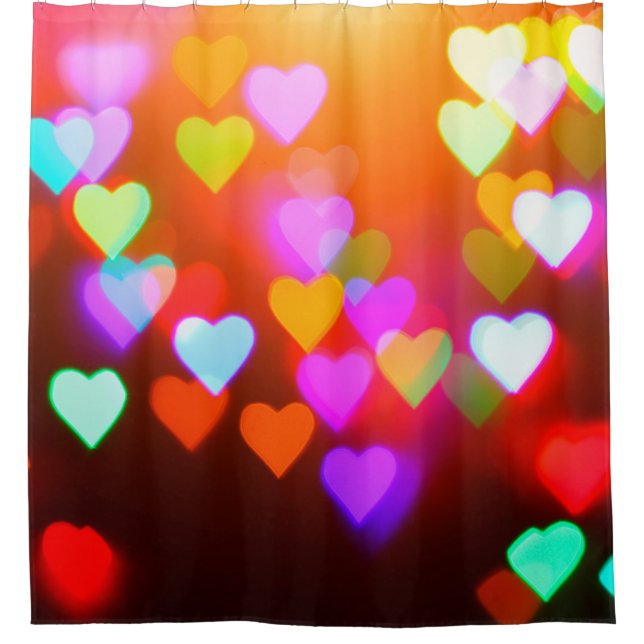 Rideaux De Douche Amour arrière - plan de bokeh (Devant)
