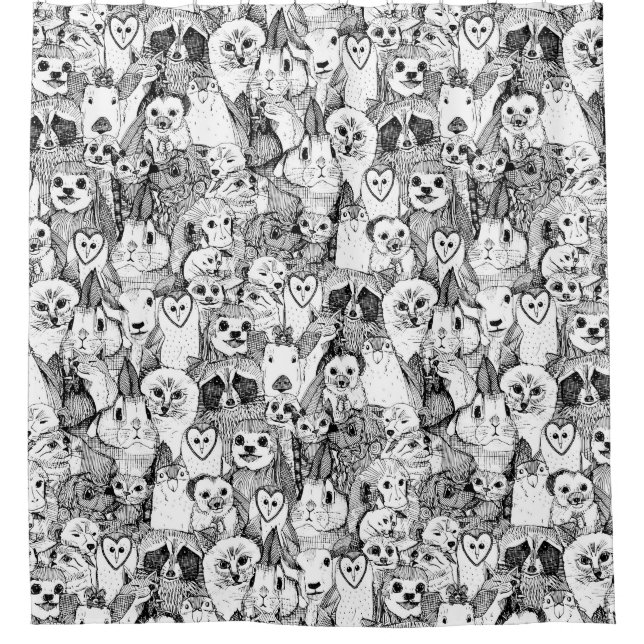 Rideaux De Douche amour et câlins (Devant)