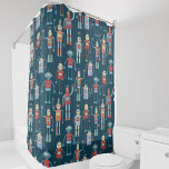 Rideaux De Douche Amusant 1950s Style Rétro Robot Motif foncé<br><div class="desc">Des robots de style 1950 très rétro,  mignons et utiles,  sur un arrière - plan sombre. Grand-père les a probablement fait dans son hangar. Intelligence artificielle,  mais pas d'une manière effrayante.</div>