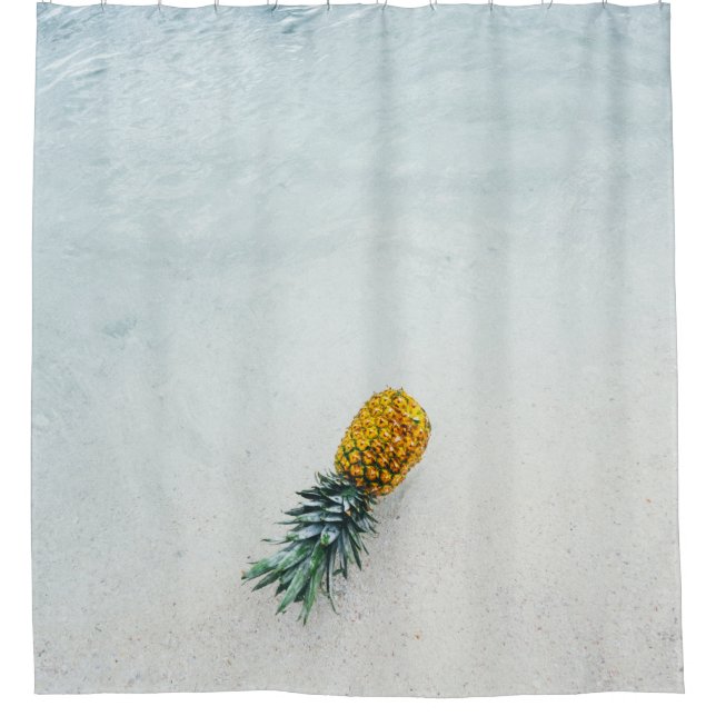 Rideaux De Douche Ananas en bord de mer (Devant)