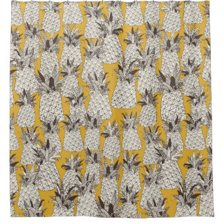 Rideaux De Douche ananas soleil jaune