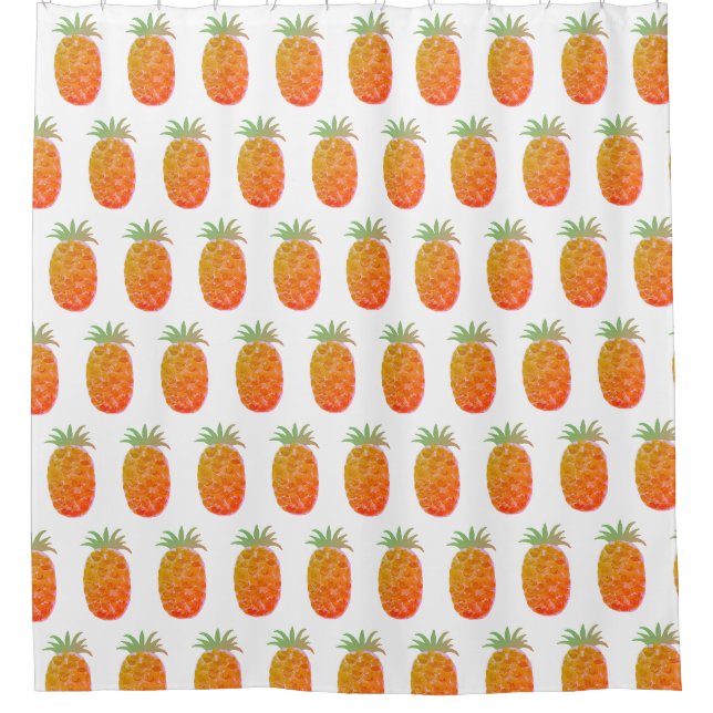 Rideaux De Douche Ananas Tropical Bohème (Devant)