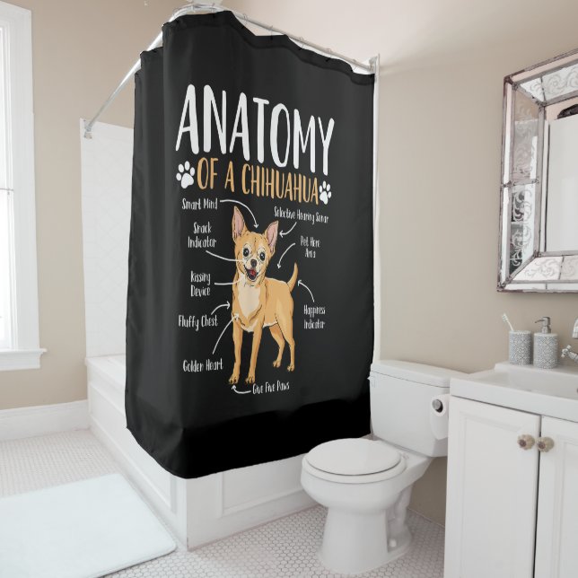 Rideaux De Douche Anatomie du Chihuahua (En situation)